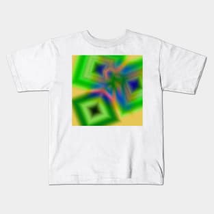 green blue orange abstract texture Kids T-Shirt